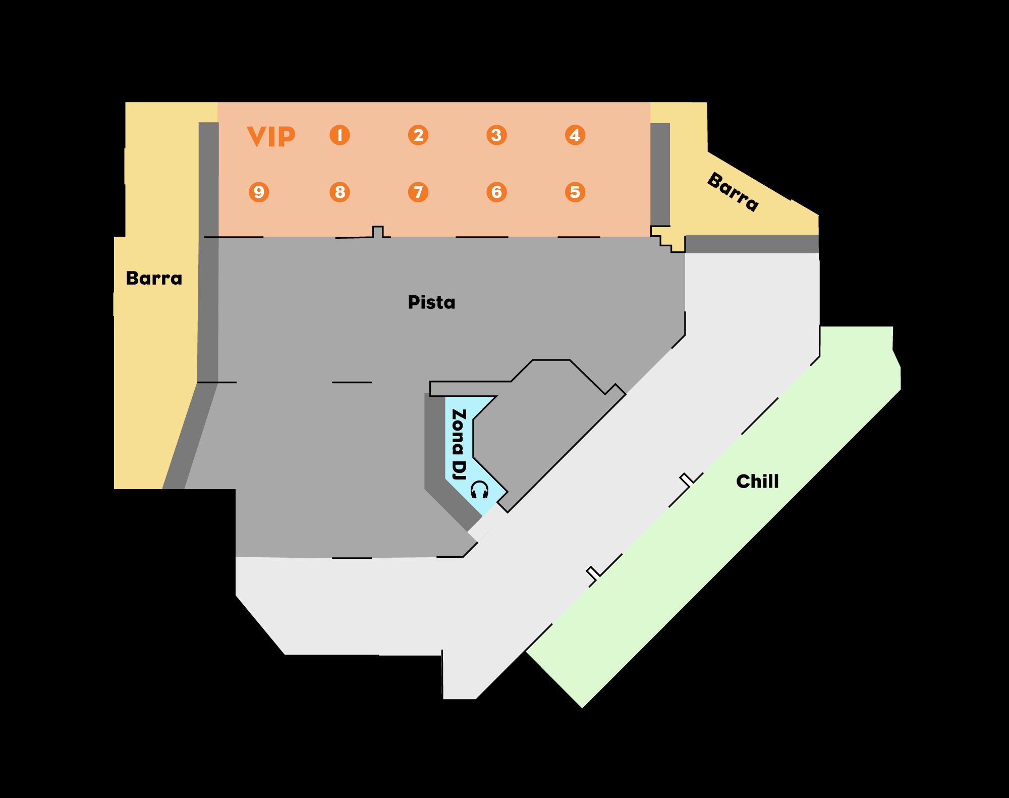 ocean barcelona mesas vip